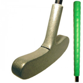 Mini golf club with central steel shaft